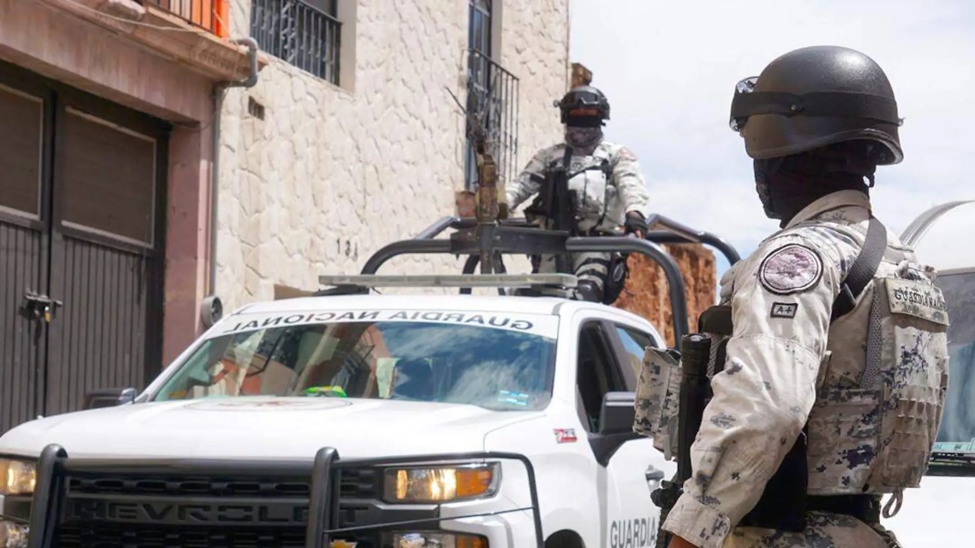 Elementos de la Guardia Nacional en la ciudad de Zacatecas